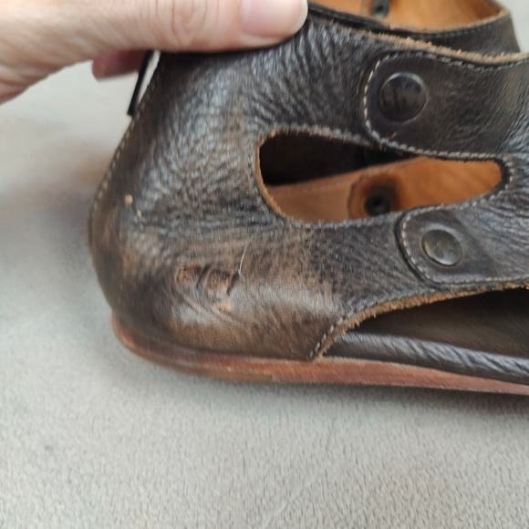 Bed Stu Gladiator Sandals Womens 8.5 Brown Leather Back Zip Flat Bohemian - Picture 3 of 11